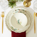 French Perle Berry Dinner Plates, Set of 4